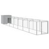 vidaXL Cușcă de c&acirc;ine & țarc gri deschis 110x813x110cm oțel galvanizat