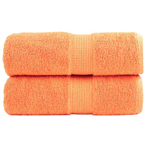 vidaXL Prosoape de baie premium SOLUND, 2 buc. portocalii, 30x30 cm, 600 g/m&sup2;