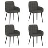 vidaXL Scaune de dining 4 buc. Piele artificială Negru 57 x 50 x 85 cm