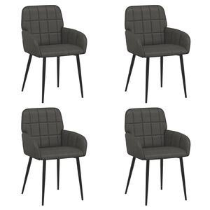 vidaXL Scaune de dining 4 buc. Piele artificială Negru 57 x 50 x 85 cm