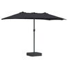 vidaXL Parasol de Grădină Negru 385 x 209 x 244 cm țesătură