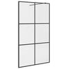vidaXL Paravan de duș walk-in negru 115x195 cm sticlă ESG transparentă