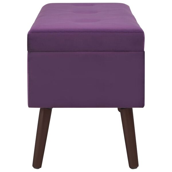 vidaXL Bancă cu un compartiment de depozitare, violet, 80 cm, catifea