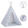 vidaXL Cort de copii teepee cu geantă, gri, 115x115x160 cm, poliester