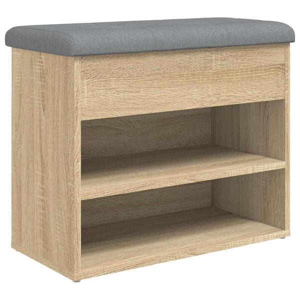 vidaXL Bancă pentru pantofi stejar sonoma 62x32x50 cm lemn prelucrat