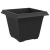 vidaXL Vază pătrată pentru flori 24 pcs Negru 43 x 43 x 33,5 cm