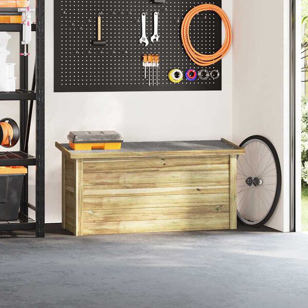 vidaXL Cutie de depozitare cu depozitare Maro 119 x 44.5 x 58 cm