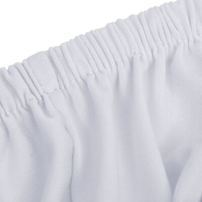 vidaXL Husă elastică pentru canapea cu 3 locuri poliester jersey alb