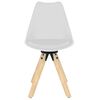 vidaXL Scaune de bucătărie pivotante, 4 buc., alb, PP