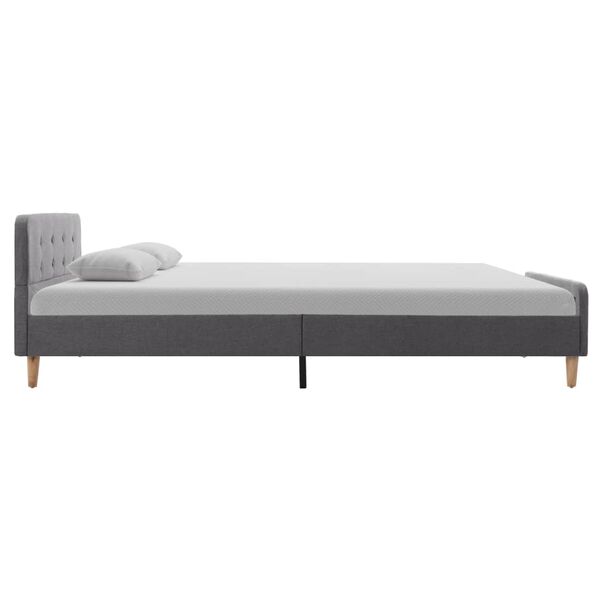 vidaXL Cadru de pat, gri deschis, 120 x 200 cm, material textil