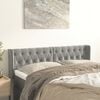 vidaXL Tăblie de pat cu aripioare gri deschis 147x16x78/88 cm catifea