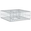 vidaXL Pat ridicat din gabion Argintiu 60 x 60 x 20 cm Oțel Galvanizat