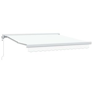 vidaXL Copertină retractabilă Alb 300 x 250 x 165 cm Stofă și Metal
