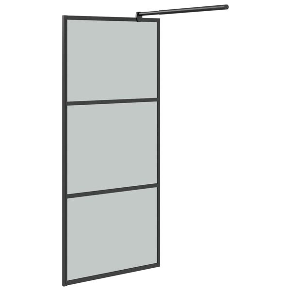vidaXL Paravan duș walk-in negru 90x195 cm sticlă ESG culoare &icirc;nchisă