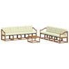 vidaXL Set de canapele de exterior 9 buc. Natural și Crem