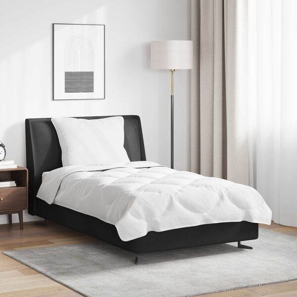 vidaXL Set de Pături cu pernă 2 pcs Alb Microfibră