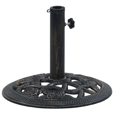 vidaXL Suport de umbrelă, negru și bronz, 9 kg, fontă, 40 cm