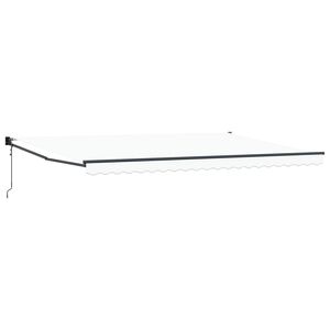 vidaXL Copertină Alb 500 &times; 300 cm Poliester și metal