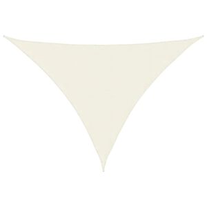 vidaXL P&acirc;nză parasolar crem 5x7x7 m, țesătură oxford, triunghiular