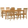 vidaXL Set de dining 7 buc. Bej Lemn de stejar masiv