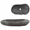 vidaXL Chiuvetă din piatră de r&acirc;u, 60-70 cm, ovală