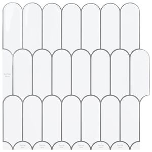 vidaXL Placă cu Pene 50 pcs Alb gri 30 x 30 cm Poliuretan și PET