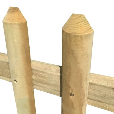 vidaXL Gard din țăruși, 170 x 120 cm, 5/7 cm, lemn de pin tratat