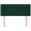 vidaXL Tăblie de pat cu aripioare verde &icirc;nchis 103x16x78/88 cm catifea