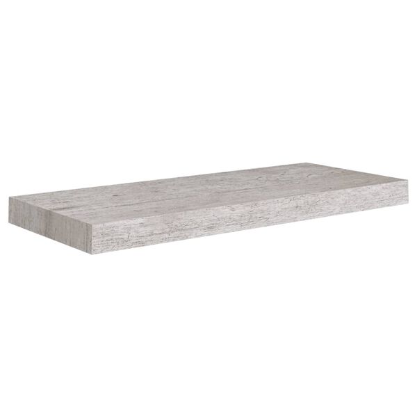 vidaXL Rafturi perete suspendate, 2 buc., gri beton 60x23,5x3,8 cm MDF