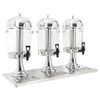 vidaXL Dozator triplu de suc, oțel inoxidabil, 3 x 8 L
