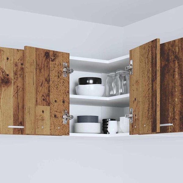 vidaXL Dulap suspendat Lemn vechi și Alb 57 x 57 x 40 cm Lemn compozit