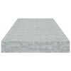 vidaXL Rafturi de perete, 4 buc., gri beton, 60x23,5x3,8 cm, MDF