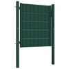 vidaXL Poartă de gard din PVC și oțel, verde, 100x100 cm