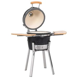 Grătar Kamado cu afumătoare din ceramică 33 cm