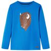 Tricou de copii cu m&acirc;neci lungi, albastru cobalt, 116