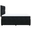 vidaXL Pat box spring cu saltea, negru, 160x200 cm, catifea