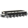 vidaXL Set mobilier de grădină cu perne, 17 piese, negru, poliratan