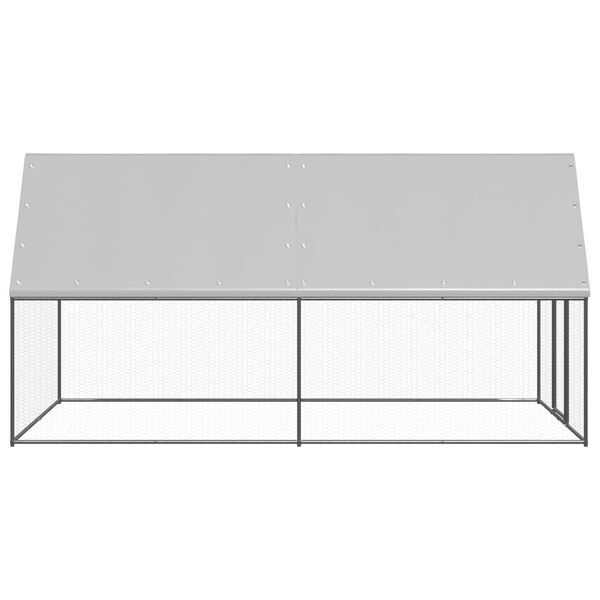 vidaXL Coteț de păsări, 2x4x2 m, oțel galvanizat