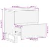 vidaXL Dulap de noapte 2 pcs Maro 40 x 33 x 46 cm Lemn de mango solid
