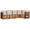 vidaXL Set canapea sectională 4 pcs natural Lemn Solid de Acacia