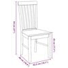 vidaXL Scaune de sufragerie 2 buc Cauciuc din lemn masiv alb