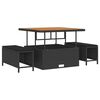 vidaXL Set de canapele pentru grădină cu pernă 9 pcs Negru Poli Rattan