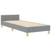 vidaXL Cadru de pat cu headboard Gri deschis 100 x 200 cm țesătură