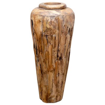vidaXL Vază decorativă, 40 x 80 cm, lemn masiv de tec