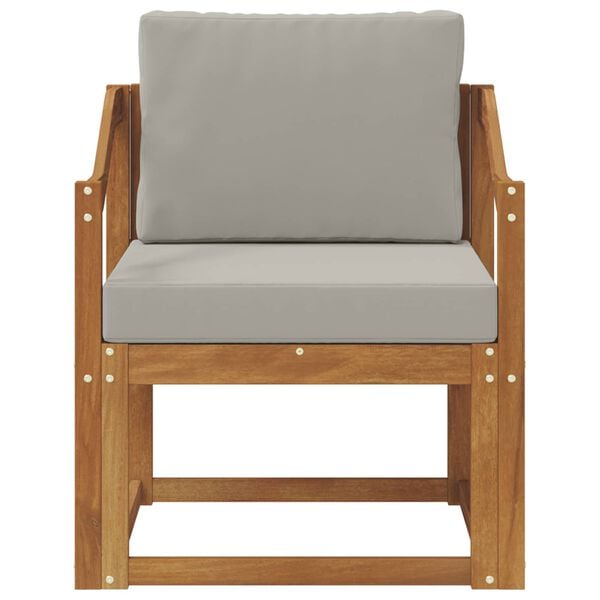 vidaXL Canapea de exterior Lemn de acacia solid și poliester