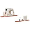 vidaXL Raft de perete cu raft 2 pcs Roșu 100 x 9 x 3 cm Lemn compozit