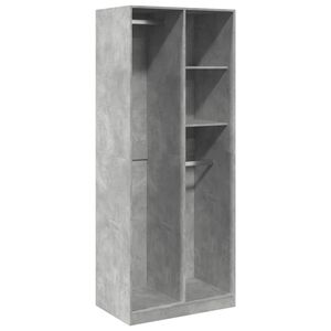 vidaXL Șifonier, gri beton, 80x50x200 cm, lemn prelucrat