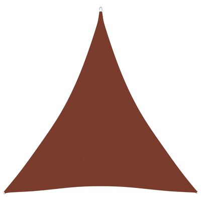 vidaXL Parasolar cărămiziu 4,5x4,5x4,5 m țesătură oxford triunghiular