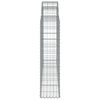 vidaXL Coșuri gabion arcuite 40 buc, 200x30x120/140cm, fier galvanizat