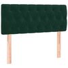 vidaXL Pat box spring cu saltea, verde &icirc;nchis, 90x200 cm, catifea